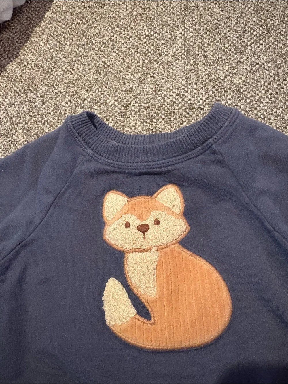 cloud island Navy Sweatshirt and Tan Corduroy Pants Matching Set - Picture 6 of 8